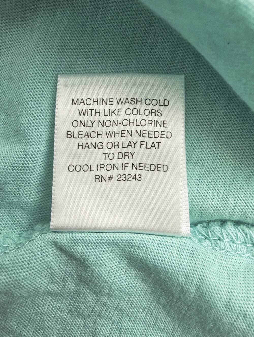 NY&C Mint Green V-Neck Long Sleeve Cotton Tee Shirt - Size XL - Picture 9 of 10